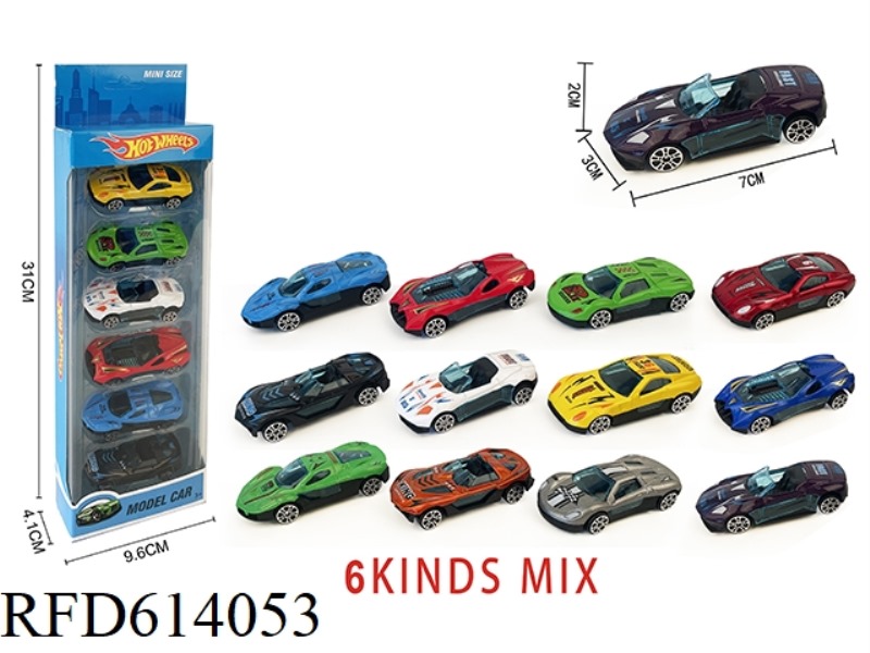 6 ONLY EQUIPPED WITH SLIDING ALLOY SPORTS CARS