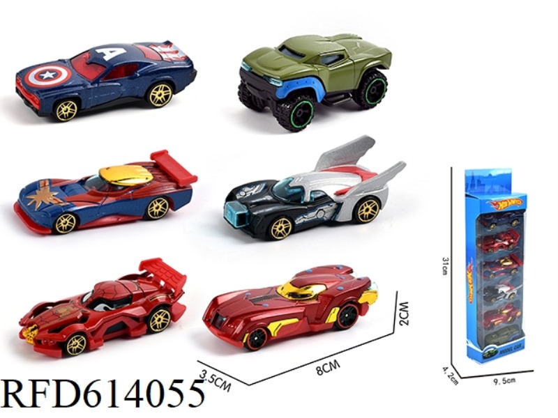 6 ONLY LOADED WITH SLIDING ALLOY AVENGERS