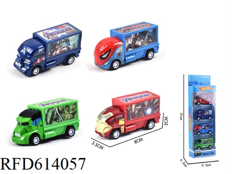 4 ONLY LOADED WITH SLIDING ALLOY AVENGERS