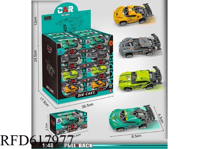 ALLOYSKELETONRACINGCAR24PCS