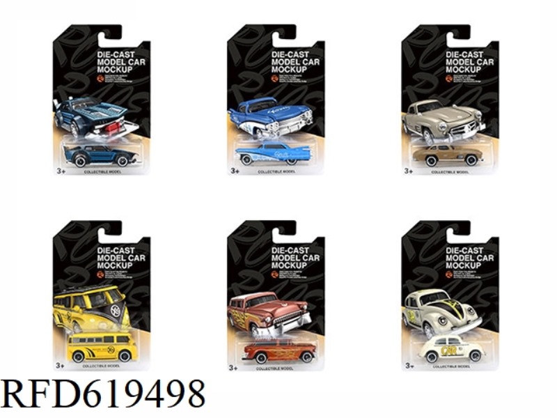 1:64 SLIDING ALLOY CAR 6 PIECES