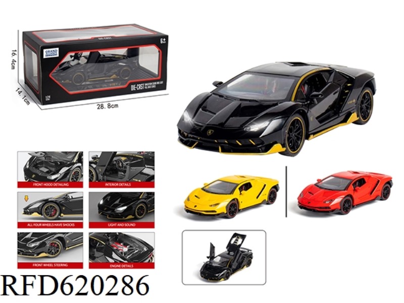 1:24 RAMBO SPORTS CAR SIMULATION ALLOY TOY CAR