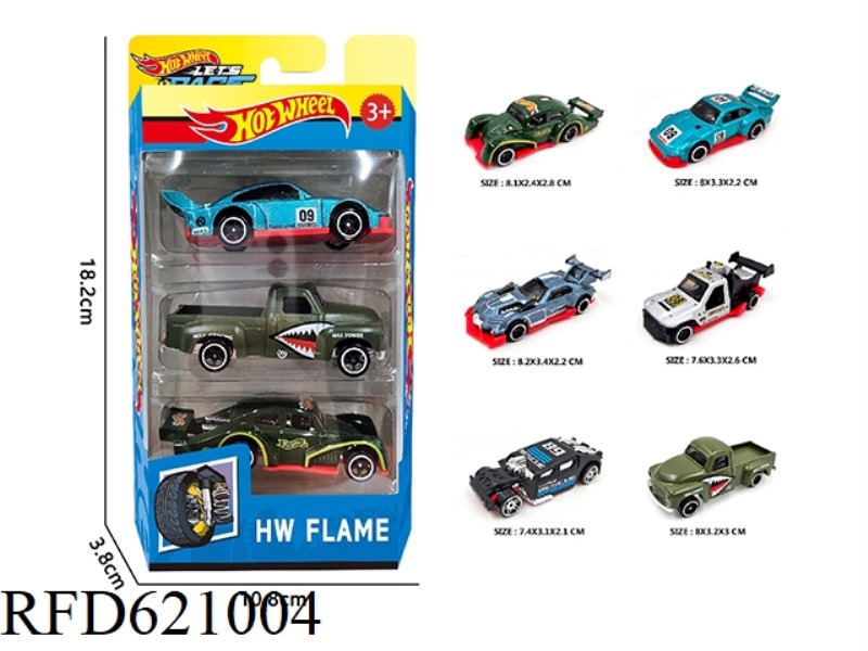 1:64 ALLOY CAR WITH 3 STRIPS