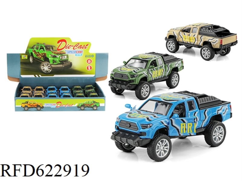 1:32 ALLOY CAR TOYOTA PICKUP PULL BACK DOOR (12 ONLY)