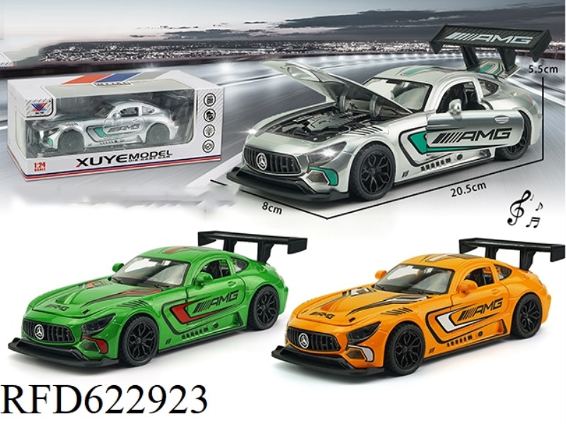 1:24 ALLOY MODEL MERCEDES AMG PAINTING 4 DOOR COMEBACK LIGHT MUSIC (1 ONLY)