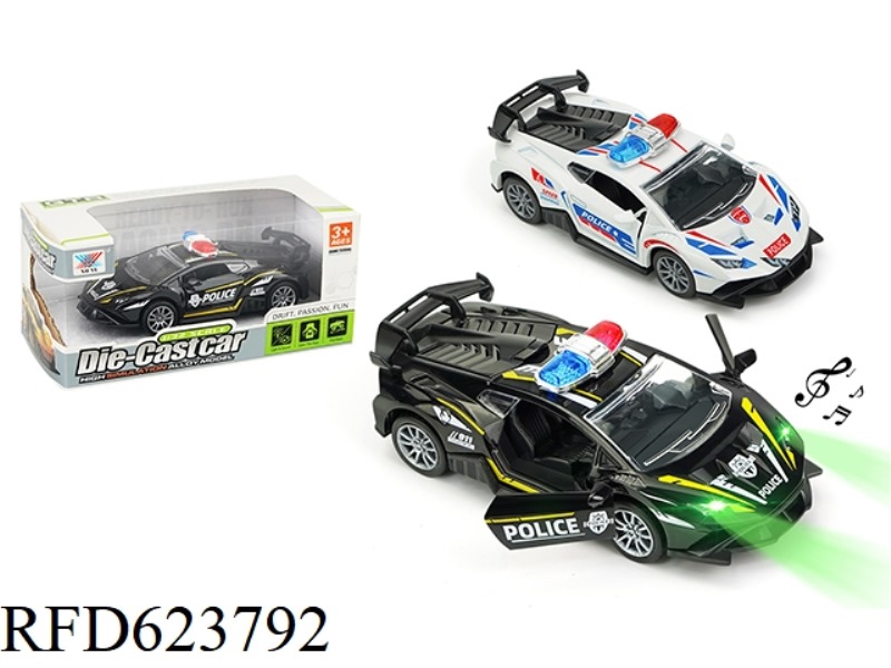 1:32 ALLOY POLICE CAR LAMBORGHINI TAURUS LIGHT MUSIC COMEBACK