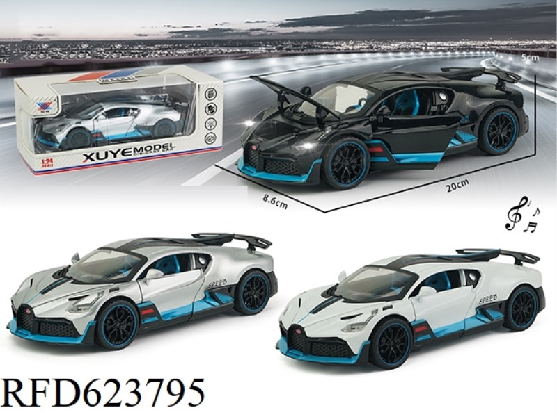 1:24 ALLOY MODEL BUGATTI SIX DOOR COMEBACK LIGHT MUSIC