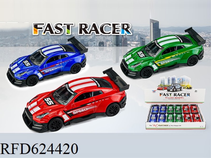 1:36 ALLOY CAR GTR MODIFIED LATTE (12PCS)