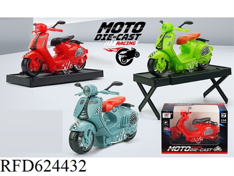 1:14 WOMEN'S VESPA ALLOY MOTORCYCLE (1 PACK)