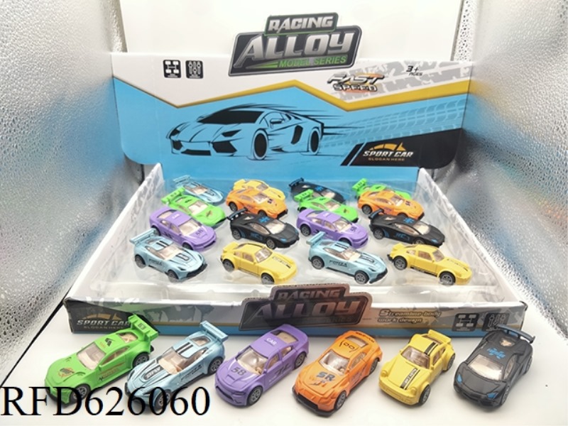12PCS BOILBACK ALLOY 6 POLICE CARS 1:64