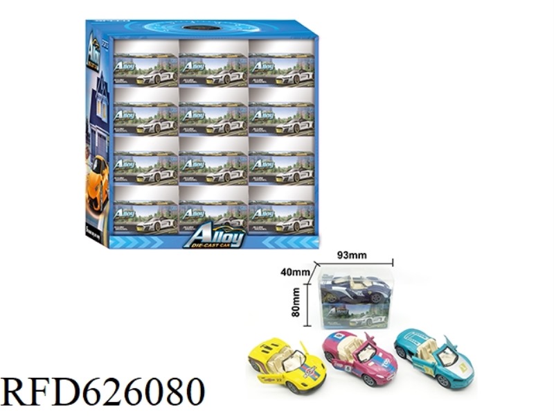 60PCS DOUBLE DOOR PULL-BACK ALLOY CAR 4 MODELS 1:43