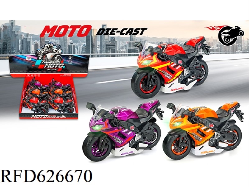 1:12 ALLOY JAI AI MOTORCYCLE DUCATI RACING LIGHT MUSIC (6PCS)