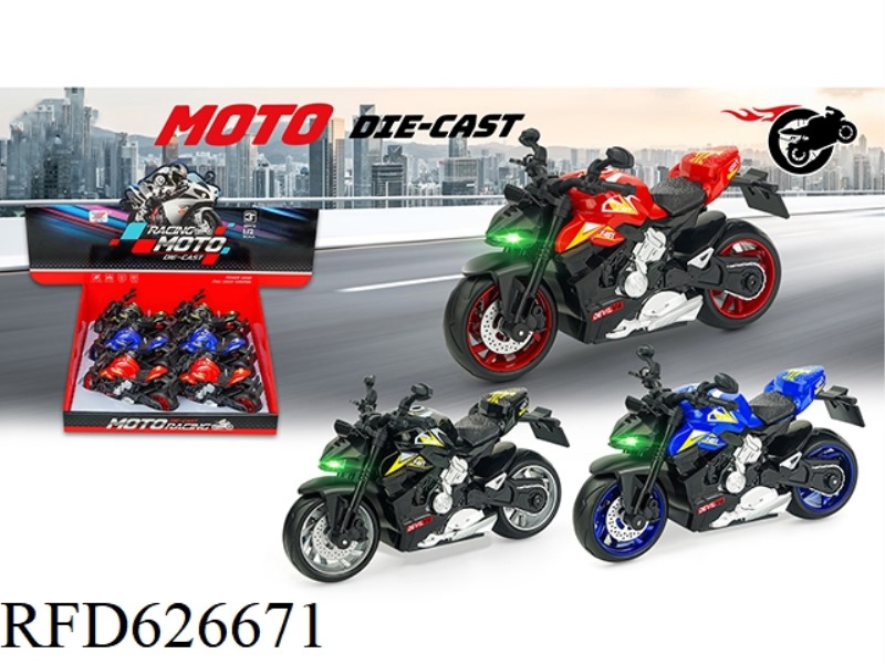 1:12 ALLOY JAI AI MOTORCYCLE COBRA RACING LIGHT MUSIC (6PCS)