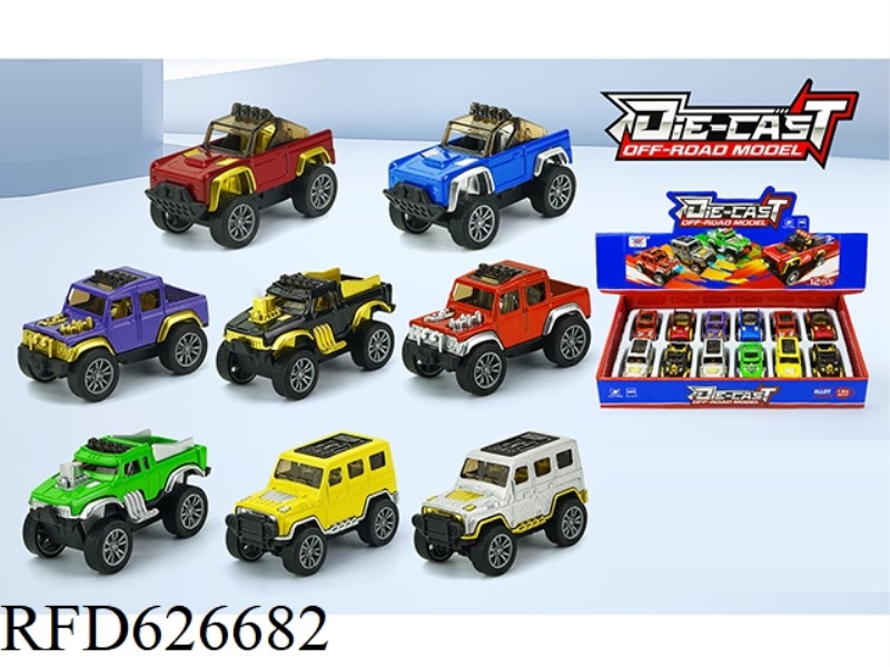 1:64 ALLOY PULL-BACK (12PCS)