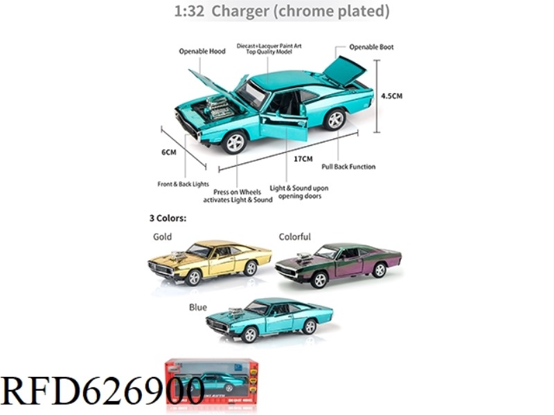 1:32-SPEED 7 SERIES DODGE CHARGER PLATING