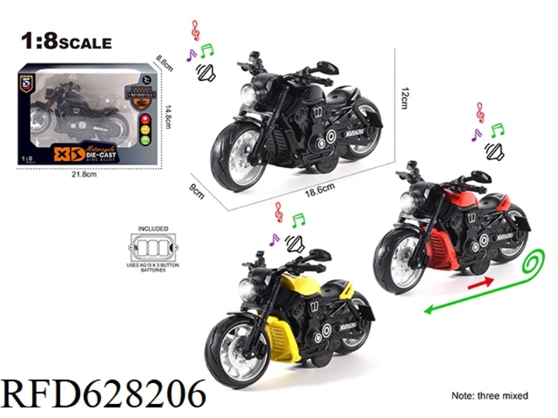 1:8 ALLOY DUKA HARLEY WOLVERINE PULL-BACK MOTORCYCLE STREETCAR