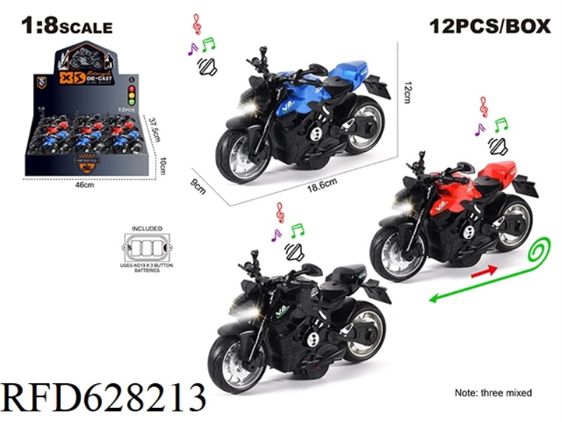 1:8 ALLOY DUCATI V4 BOOMERANG MOTORCYCLE STREET CAR 12PCS