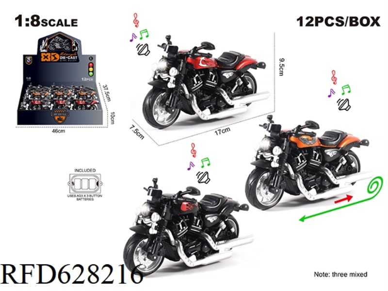 1:8 ALLOY HARLEY 12PCS