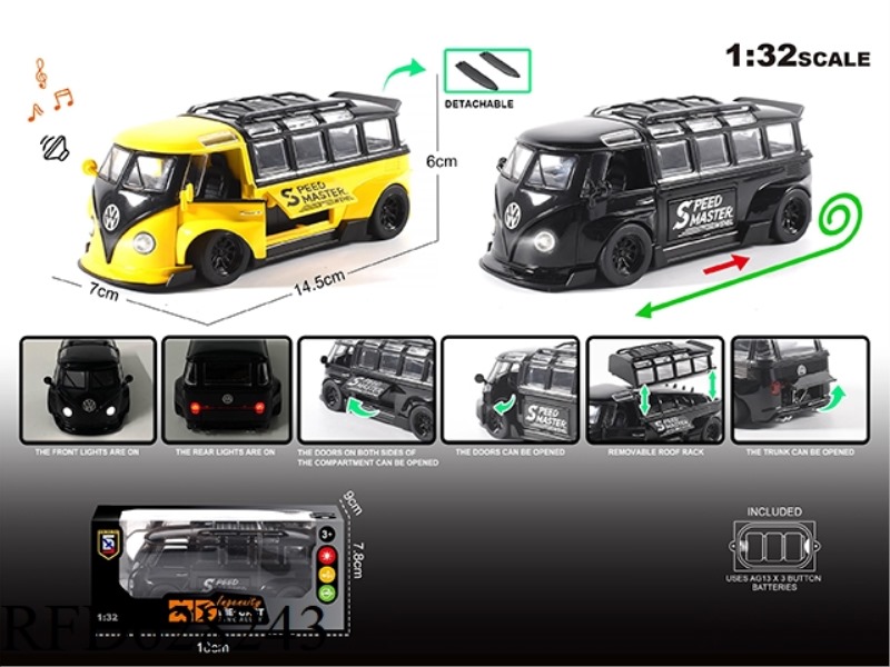 ENGLISH 1:32 ALLOY LIGHT SOUND VOLKSWAGEN T1 MODEL