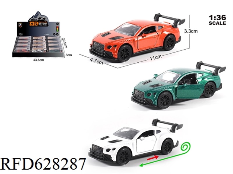 1:36 BENTLEY GT MODEL 12PCS