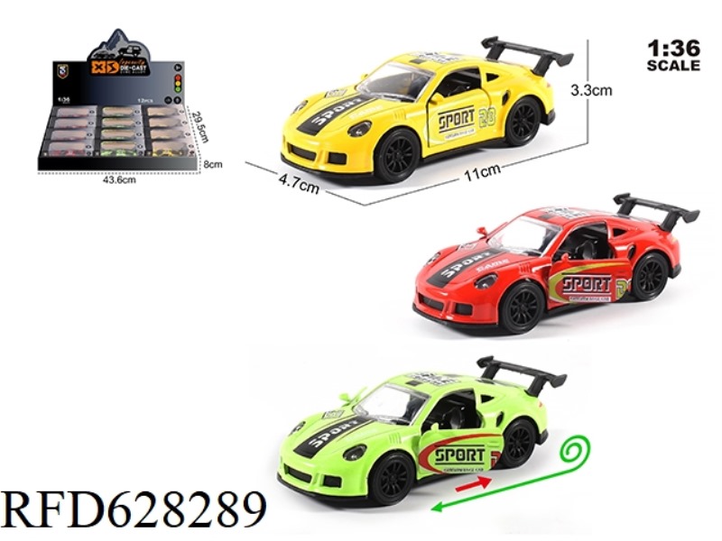 1:36 PORSCHE 911 TRACK VERSION MODEL 12PCS