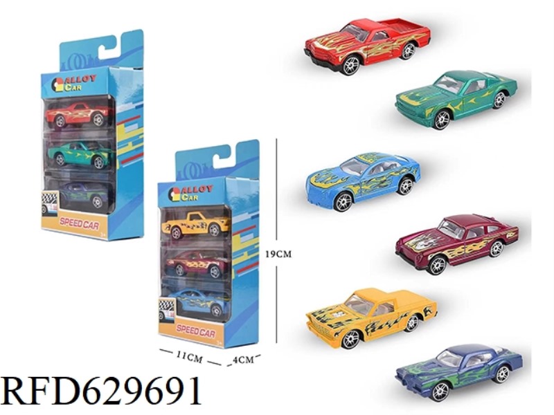 3PCS ALLOY RETRO SPORTS CAR