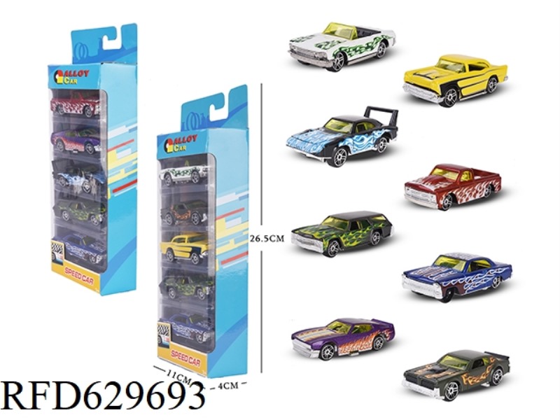 5PCS ALLOY RETRO SPORTS CAR