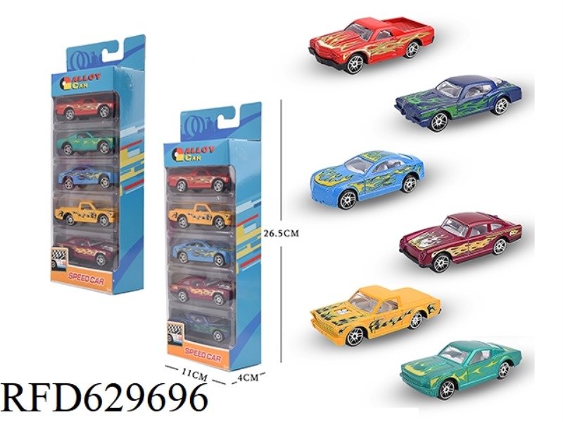 5PCS ALLOY RETRO SPORTS CAR