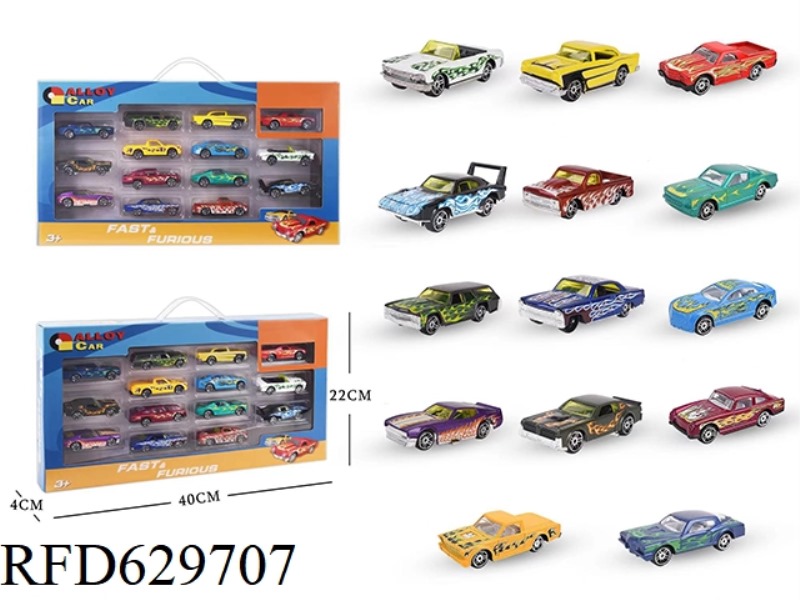 14PCS ALLOY RETRO SPORTS CAR