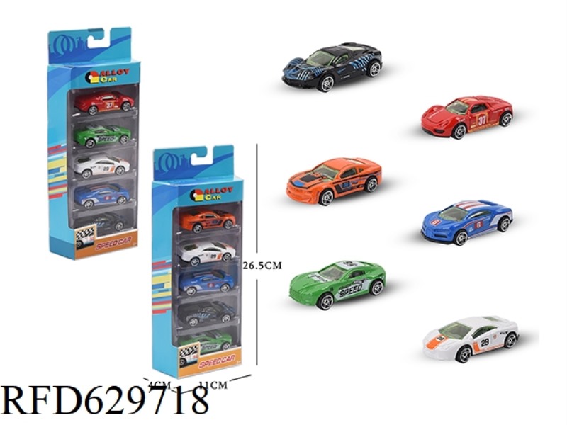 5PCS ALLOY SIMULATION RACING CAR