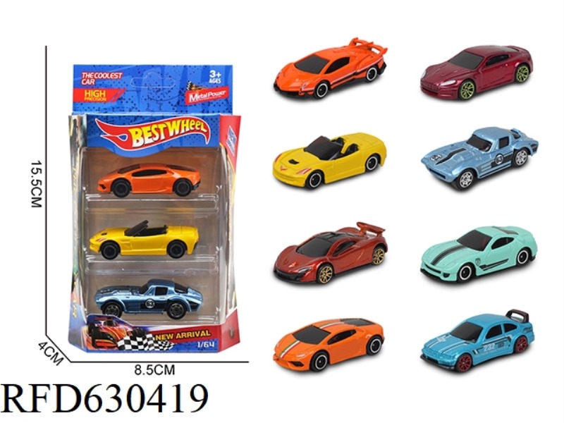 1:64 ALLOY CAR (RACING) 3 ONLY LOADED
