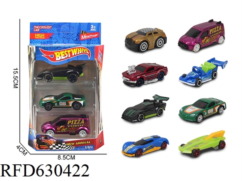 1:64 ALLOY CAR (RACING) 3 ONLY LOADED