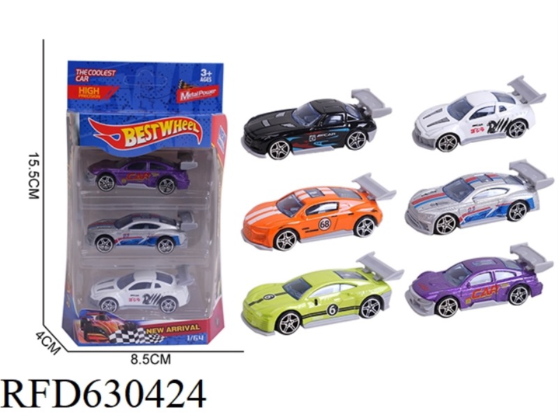 1:64 ALLOY CAR (RACING) 3 ONLY LOADED