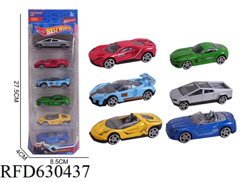 1:64 ALLOY CAR (RACING) 6 ONLY LOADED