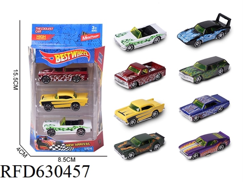 1:64 ALLOY CAR (MUSCLE CAR) 3 BOXED