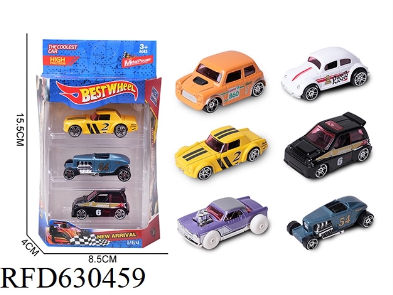 1:64 ALLOY CAR (CLASSIC CAR) 3 PIECES BOXED