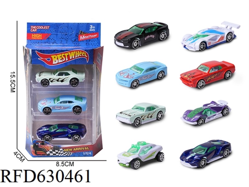 1:64 ALLOY CAR (RACING, SPORTS CAR) 3 BOXED