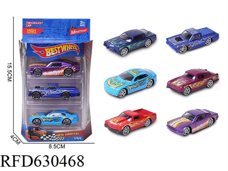 1:64 ALLOY CAR (RACING, SPORTS CAR) 3 BOXED