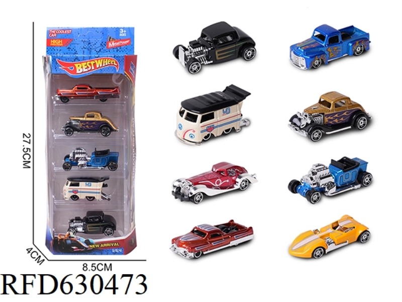 1:64 ALLOY CAR (CLASSIC CAR) 5 BOXED