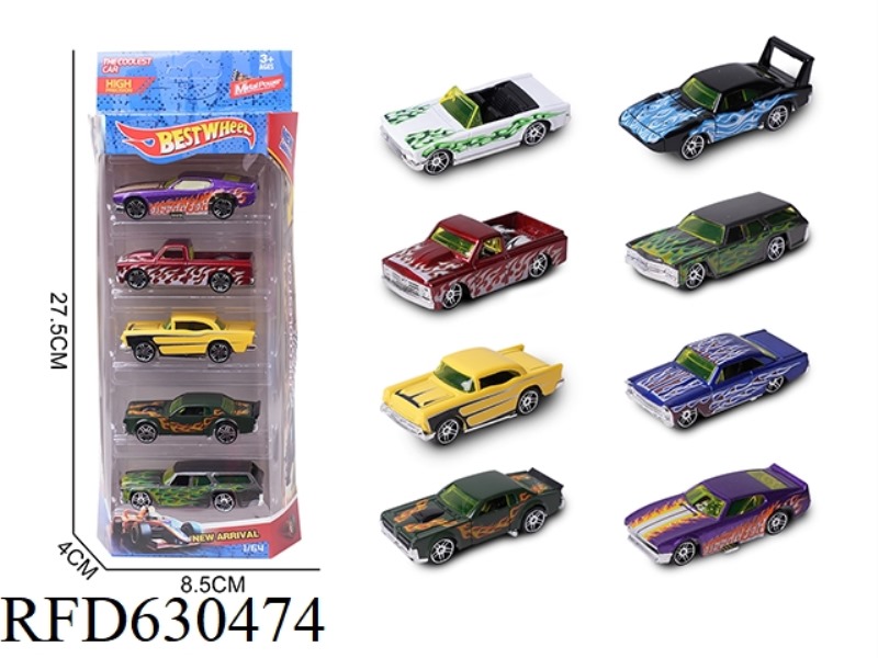 1:64 ALLOY CAR (MUSCLE CAR) 5 BOXED