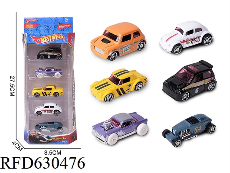 1:64 ALLOY CAR (CLASSIC CAR) 5 BOXED