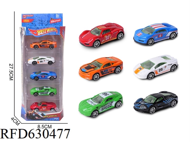 1:64 ALLOY CAR (RACE CAR, SPORTS CAR) 5 BOXED
