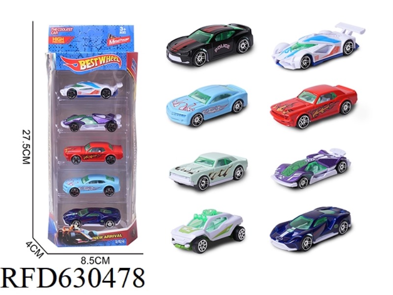 1:64 ALLOY CAR (RACE CAR, SPORTS CAR) 5 BOXED