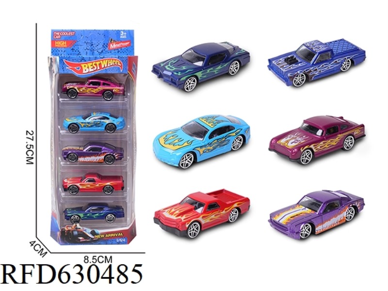 1:64 ALLOY CAR (RACE CAR, SPORTS CAR) 5 BOXED