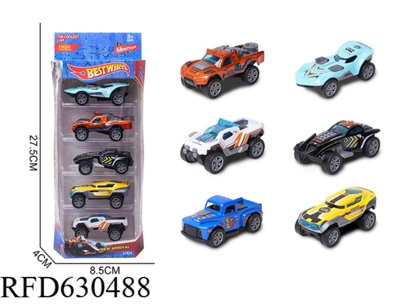 1:64 ALLOY CAR (OFF-ROAD VEHICLE) 5 BOXED