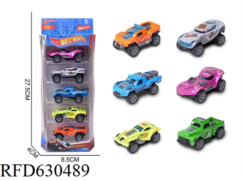 1:64 ALLOY CAR (OFF-ROAD VEHICLE) 5 BOXED