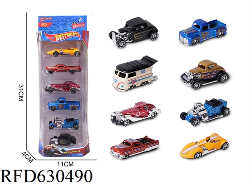 1:64 ALLOY CAR (CLASSIC CAR) 6 BOXED