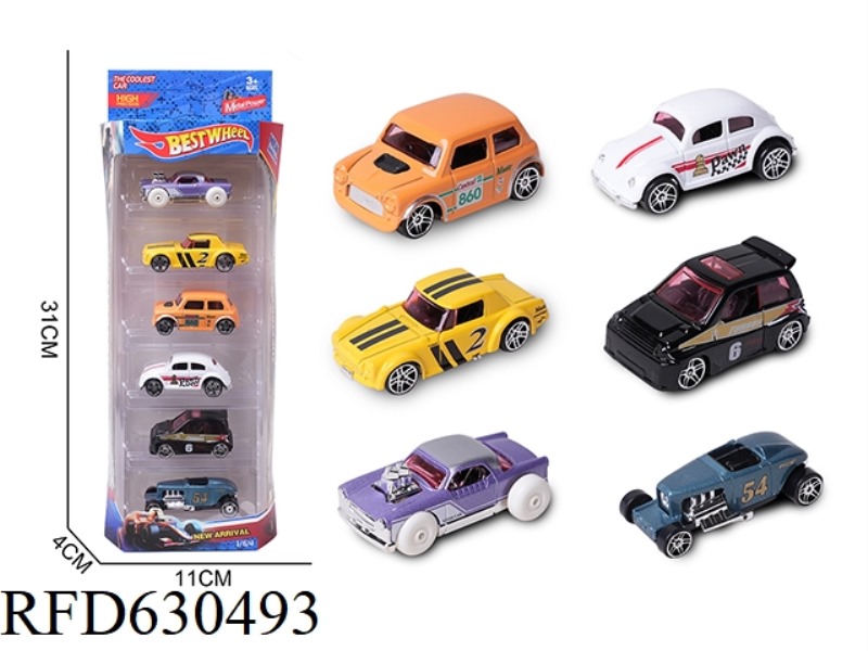 1:64 ALLOY CAR (CLASSIC CAR) 6 BOXED