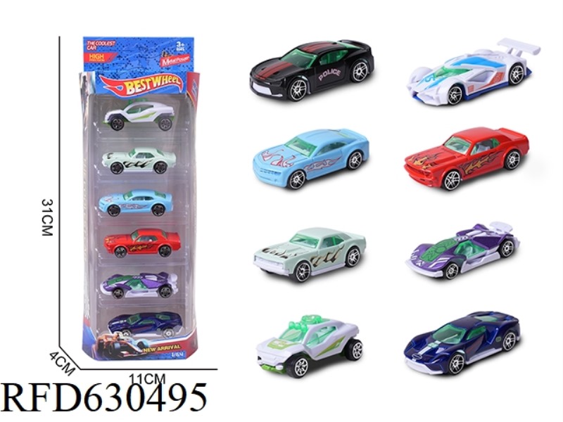 1:64 ALLOY CAR (RACING, SPORTS CAR) 6 BOXED