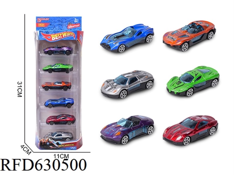 1:64 ALLOY CAR (RACING, SPORTS CAR) 6 BOXED